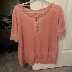 Peach button shirt from tj maxxx